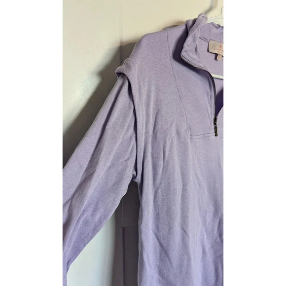 Laurie Felt Quarter Zip Lilac Purple Pullover Sweatshirt sz XS - Picture 3 of 6